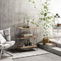 Hanah Home Mesa Lateral de Pino Moderna Industrial 46x76x30 cm Tablero de Partículas Melamina 18mm